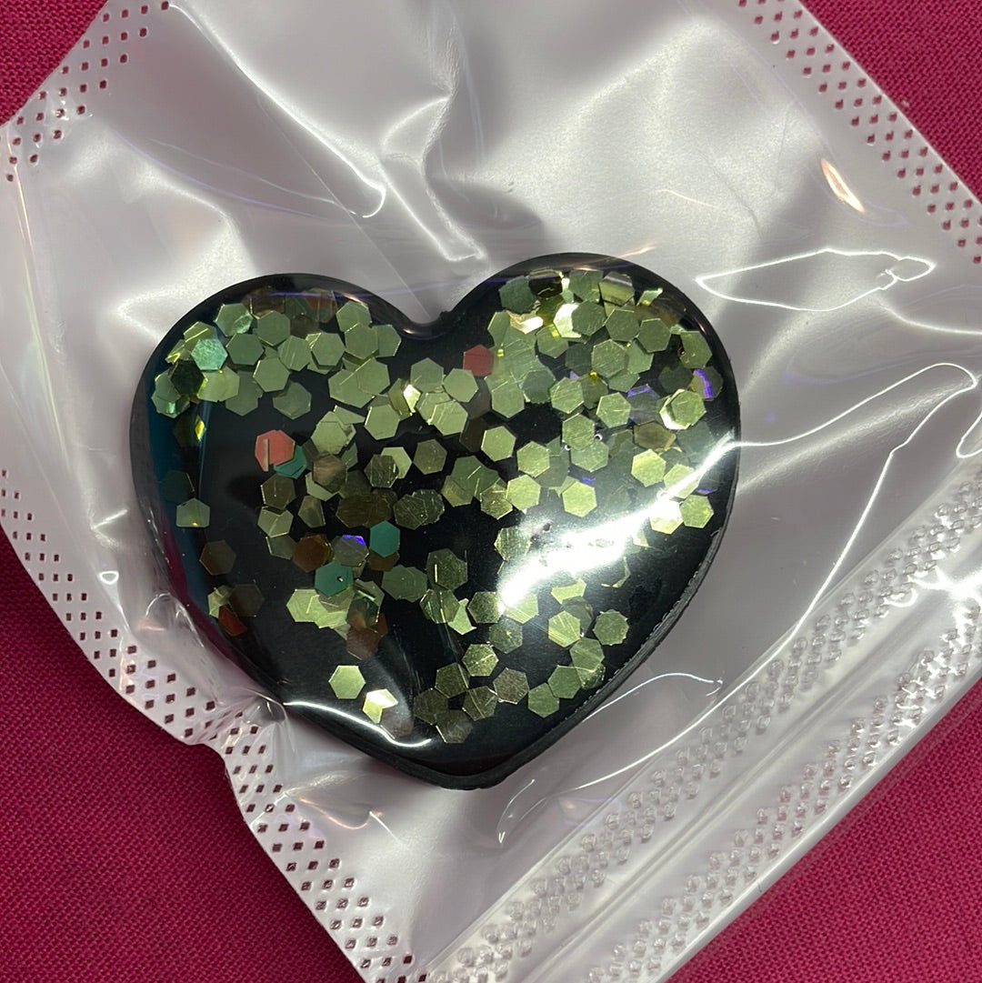 Glitter Heart Phone Grip