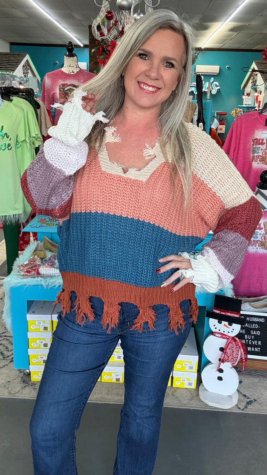 Oversized Stripe Sweater