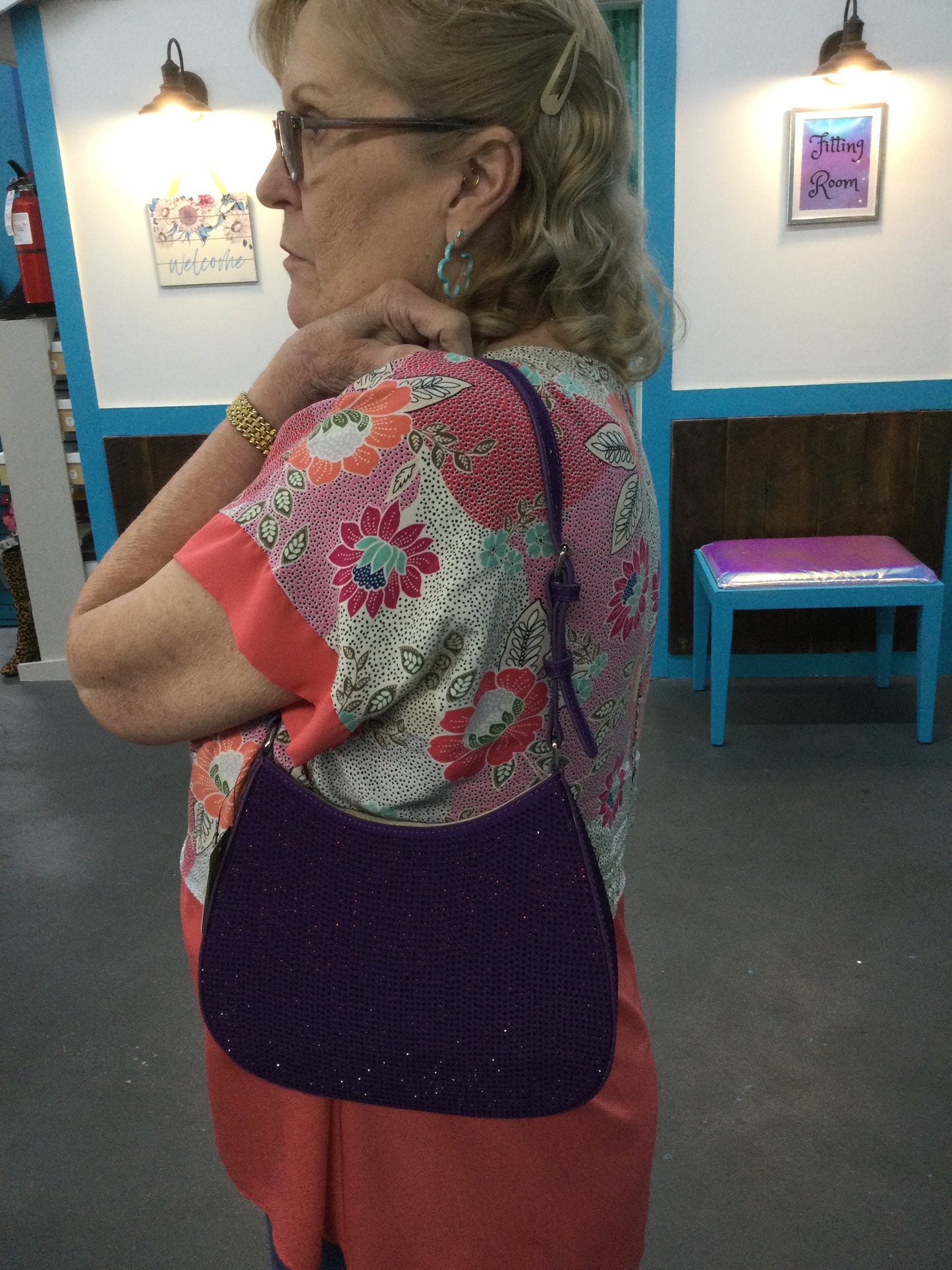 Rhinestone shoulder bag