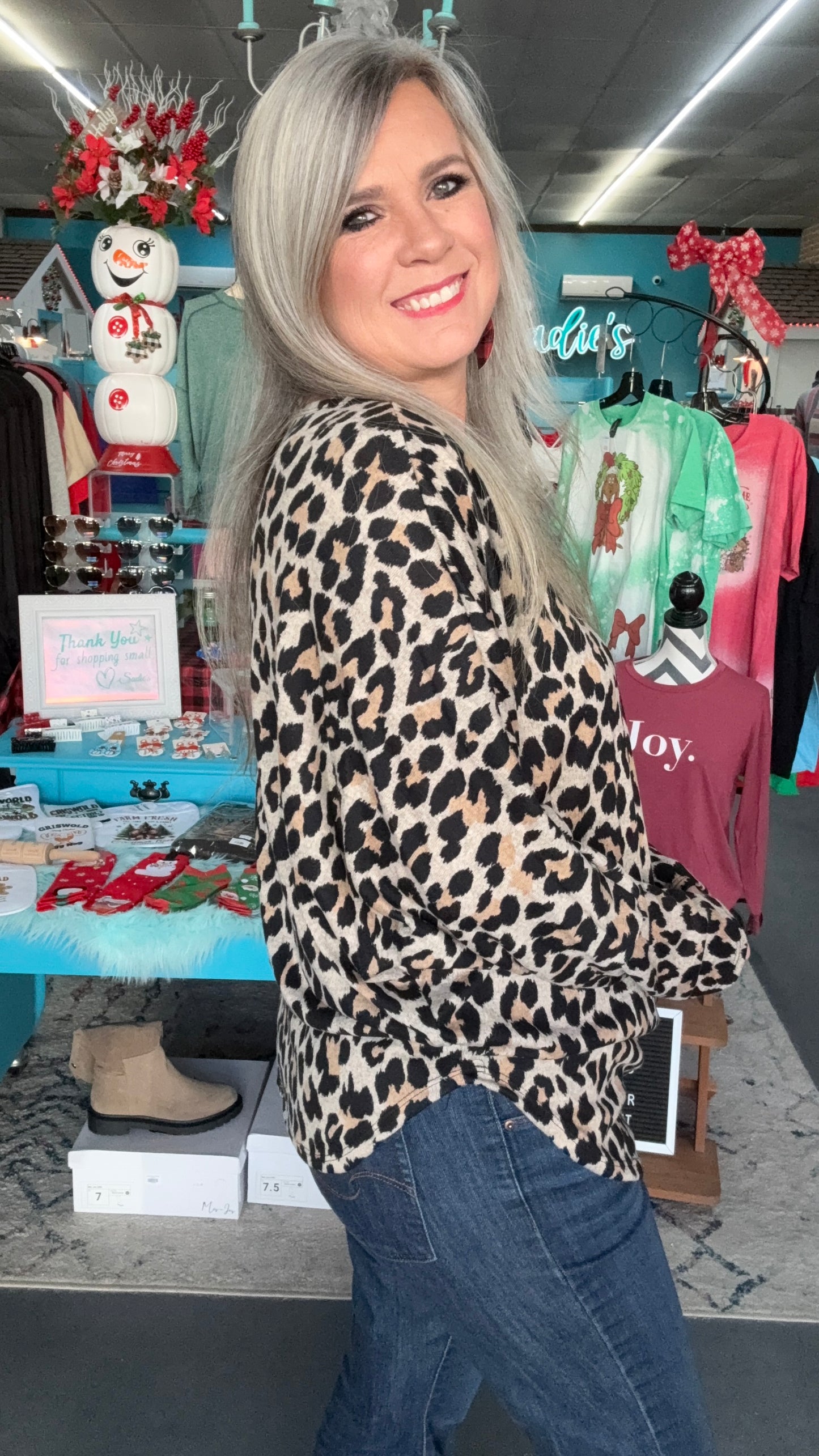 Leather Pocket Leopard Dolman