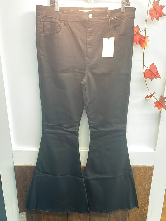 Black Flare Jeans-Plus