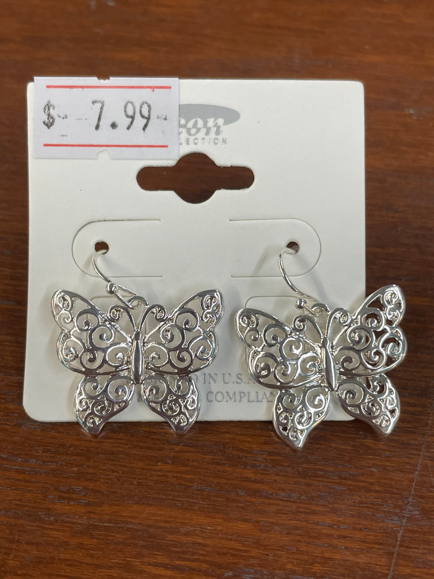 Scroll Butterfly Earrings