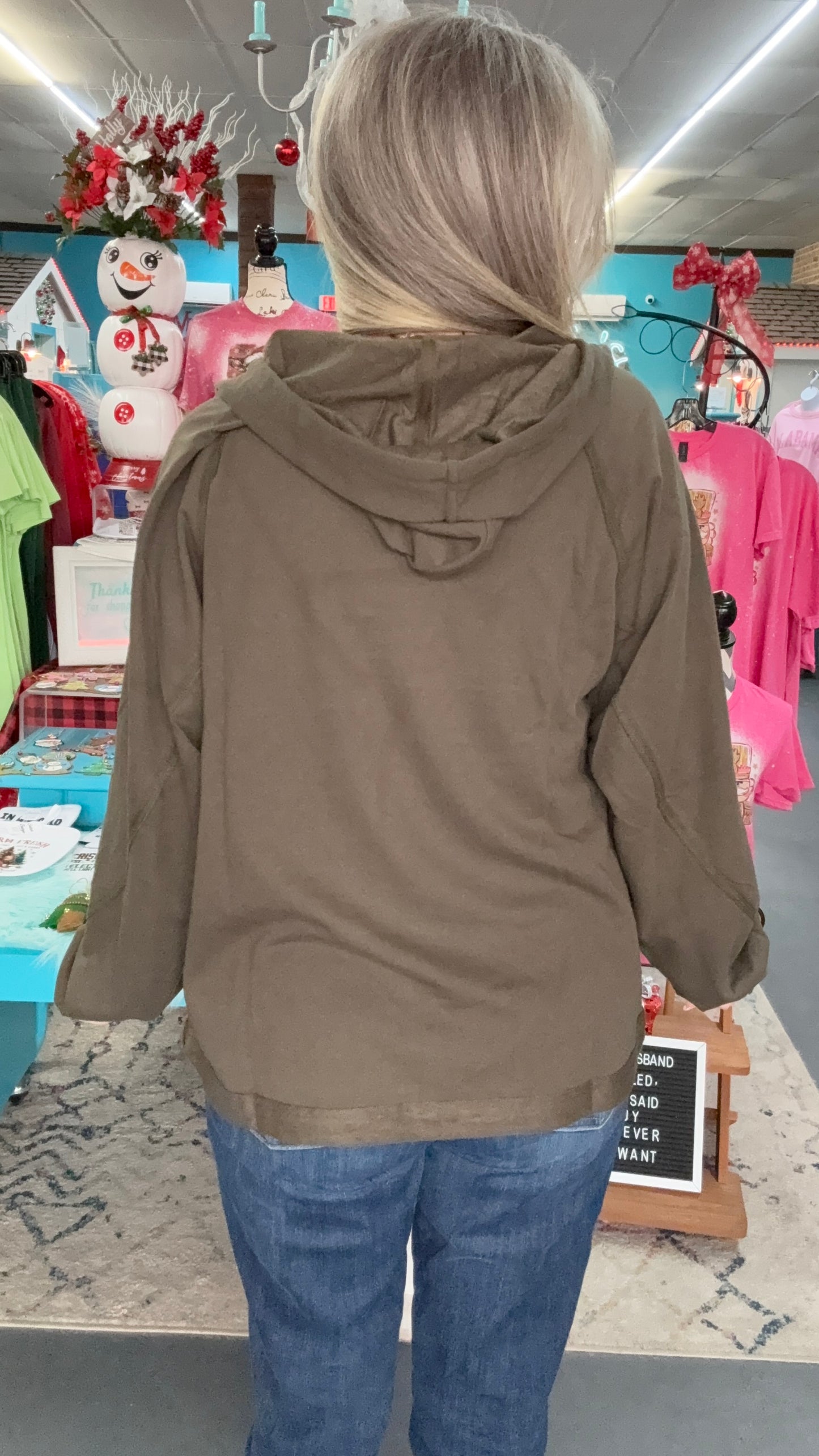 Olive Lightweight Hoodie