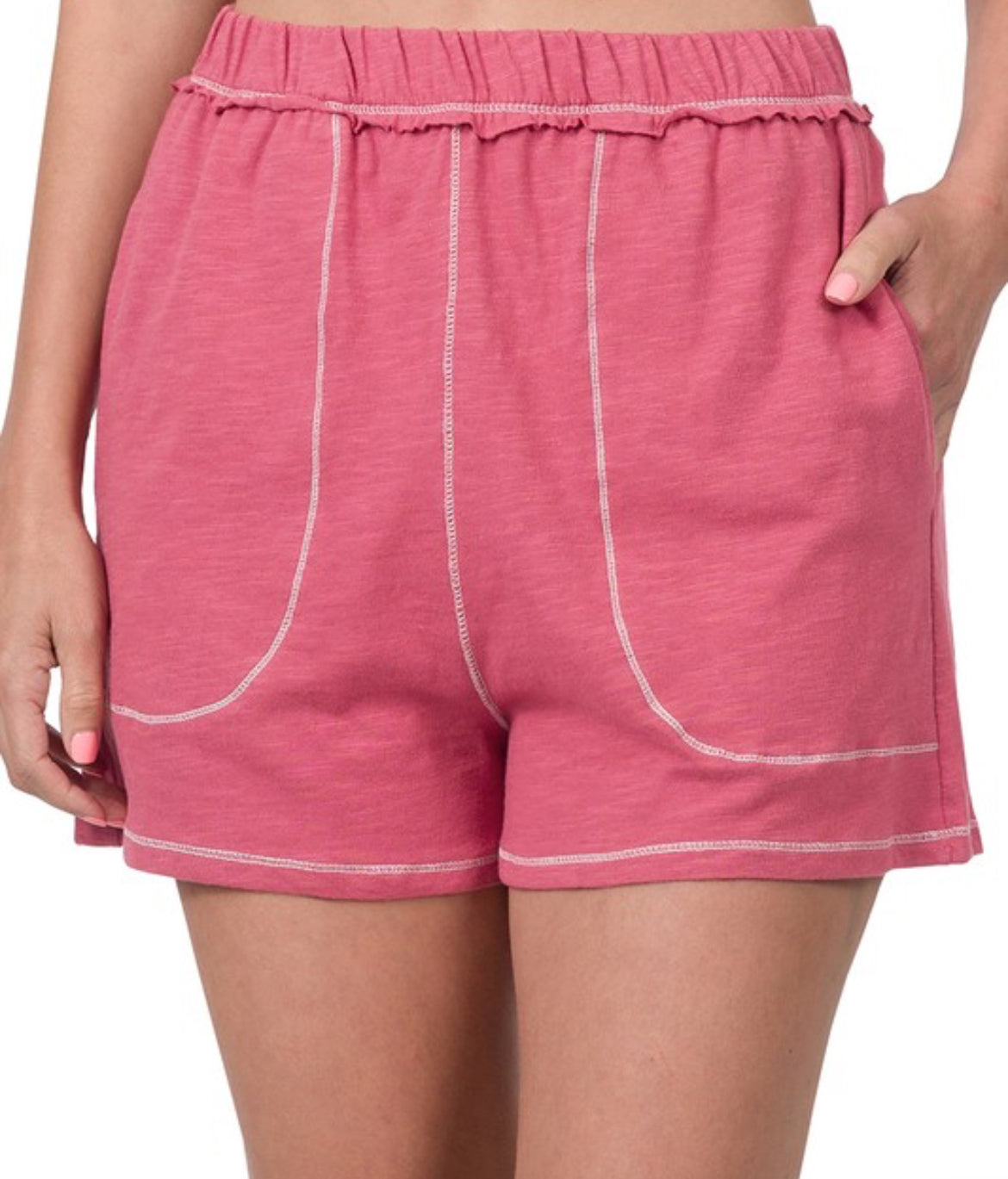 Contrast Stitch Shorts