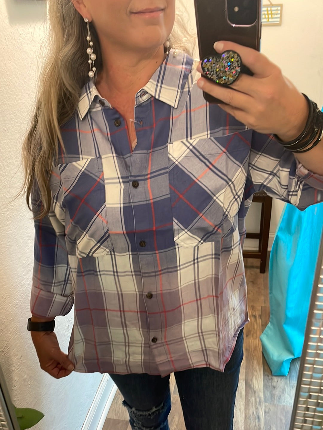 Ombre Plaid Shirt