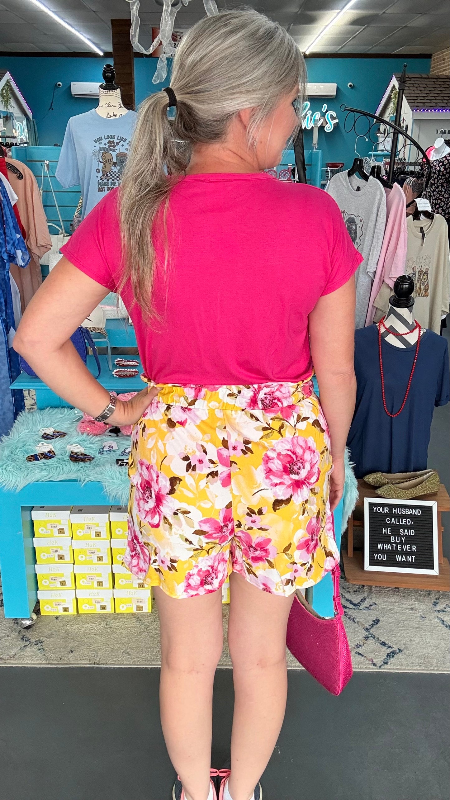 Floral Paperbag Shorts