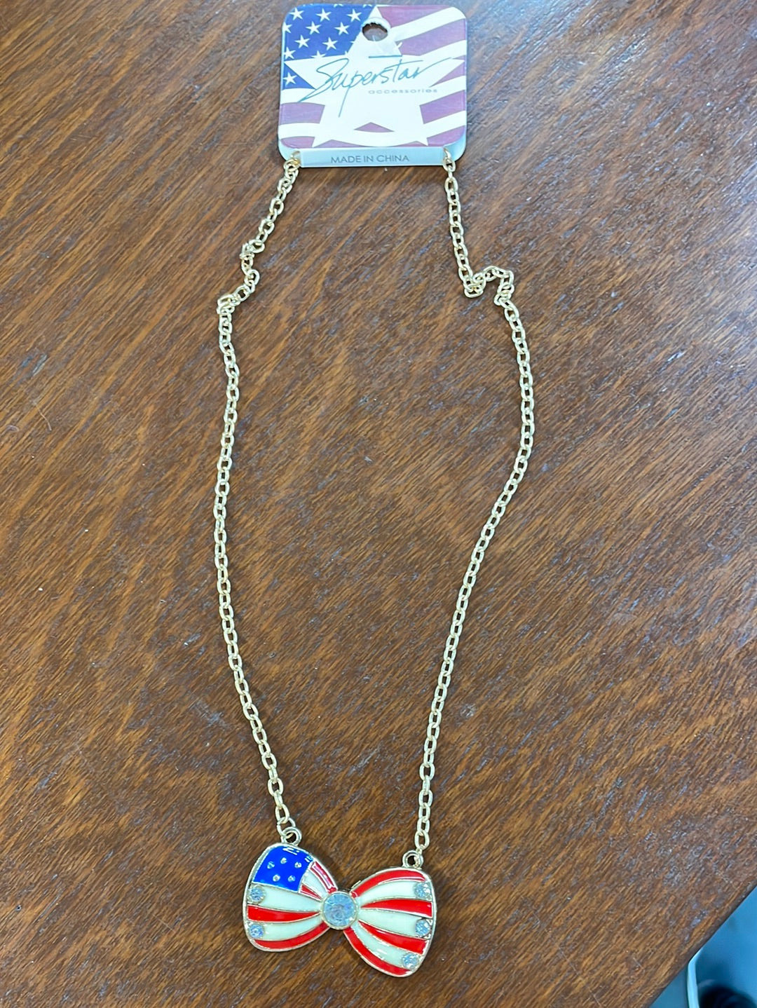 Flag Bow Necklace