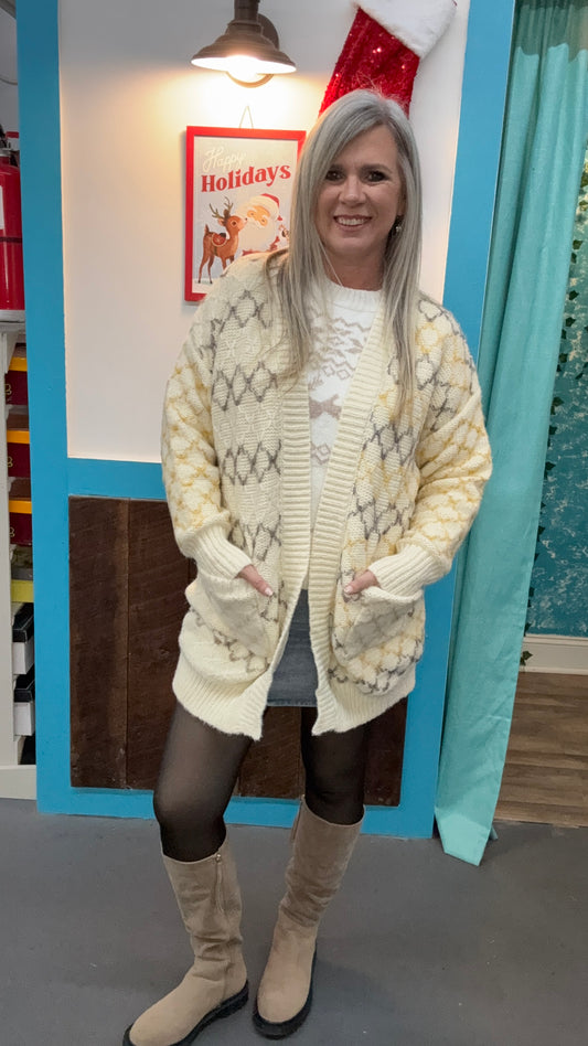 Heavy Sweater Cardigan-Plus