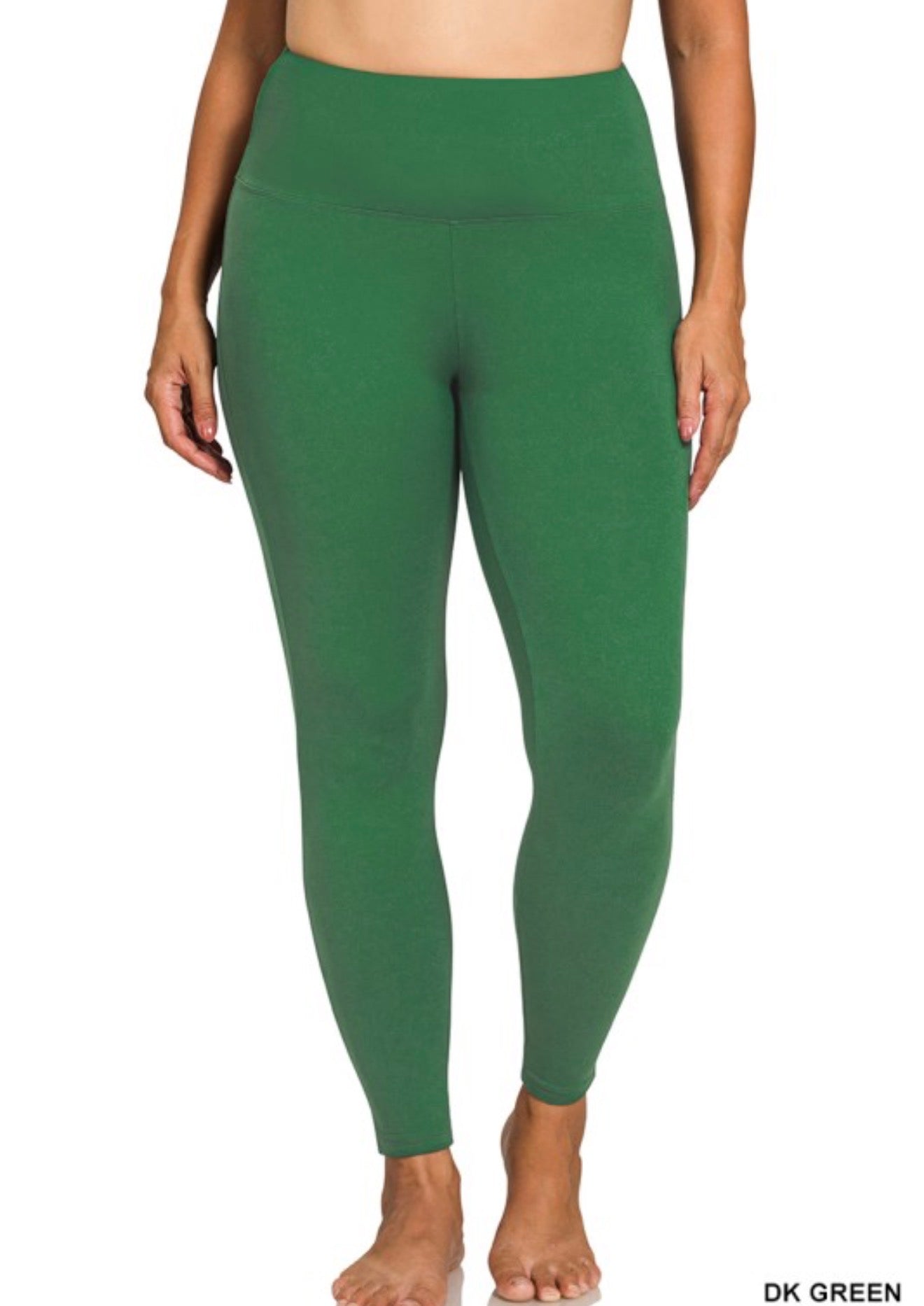 Dark Green Microfiber Leggings