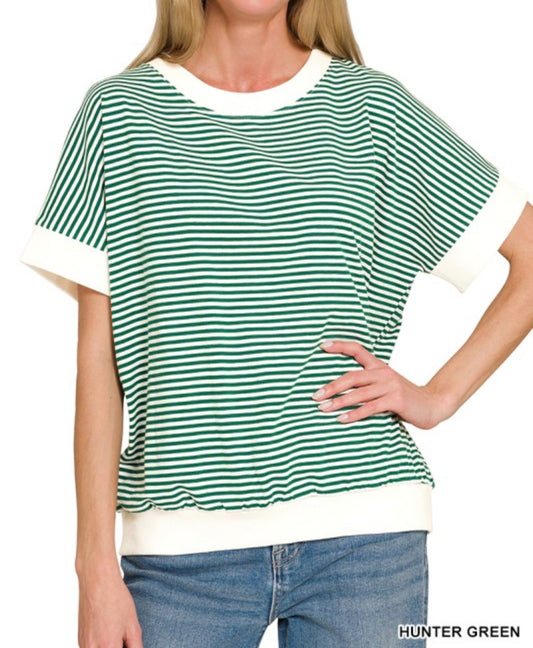 Banded Stripe Top
