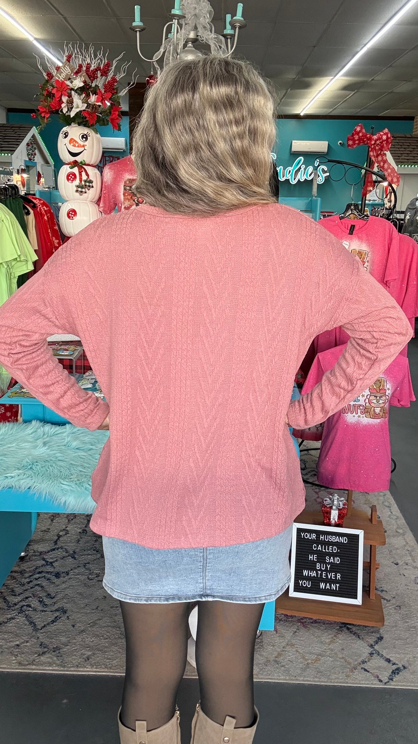 Bubble Gum Sweater Top
