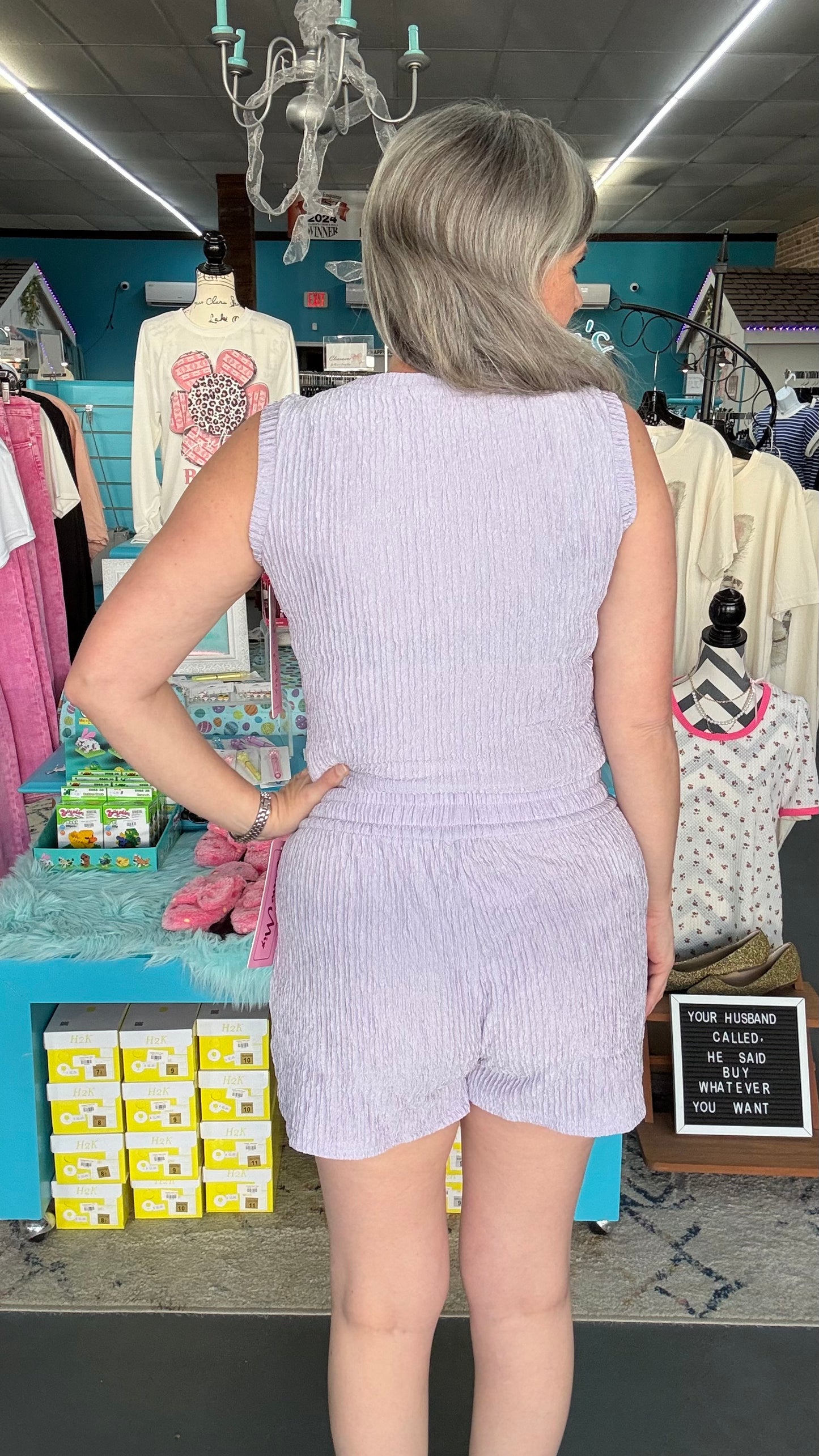Lilac Shorts Set