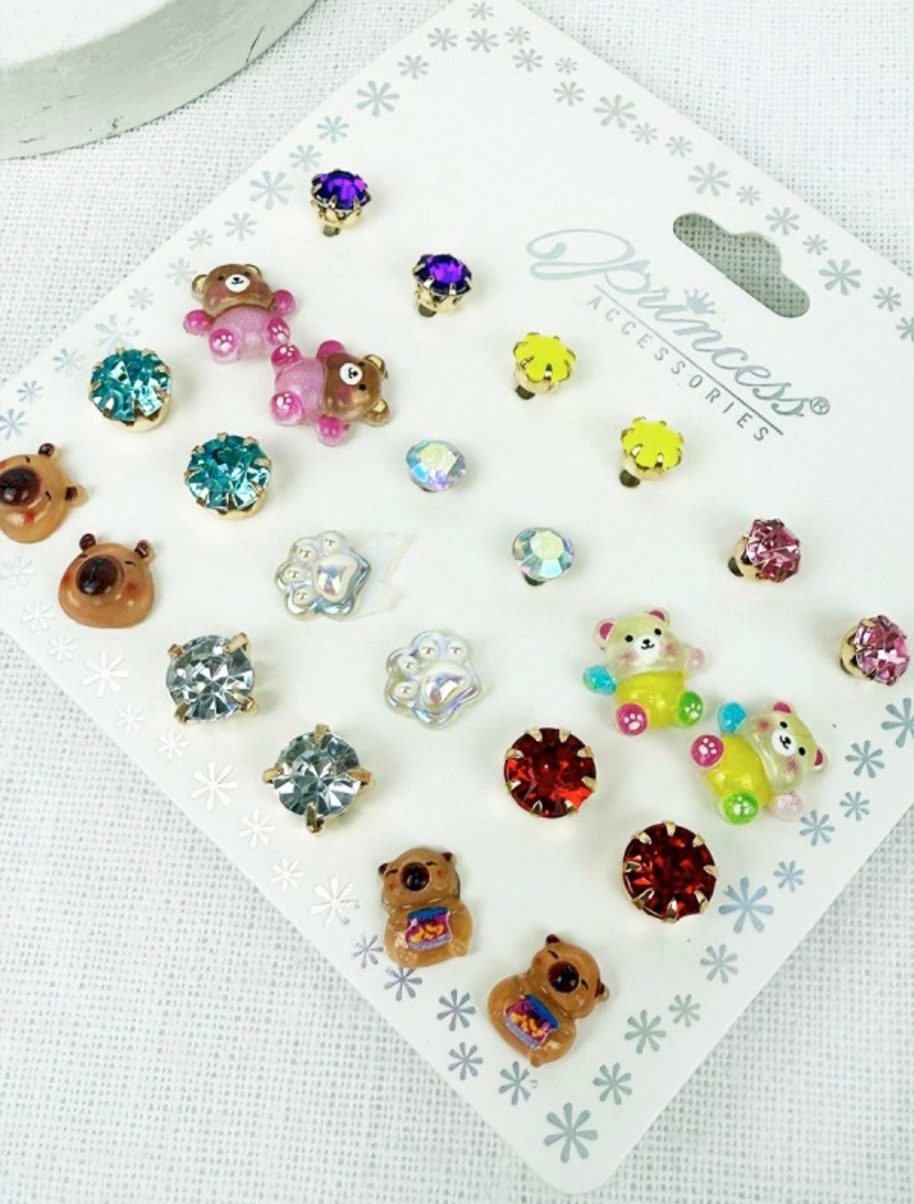 Teddy Stud Earrings-Girls