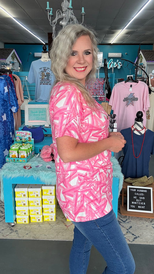 Hot Pink Star Top