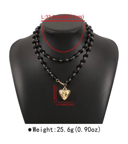 Long Heart Necklace
