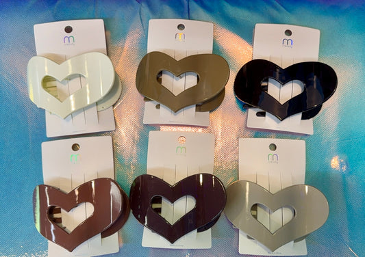 Flat Heart Claw Clip