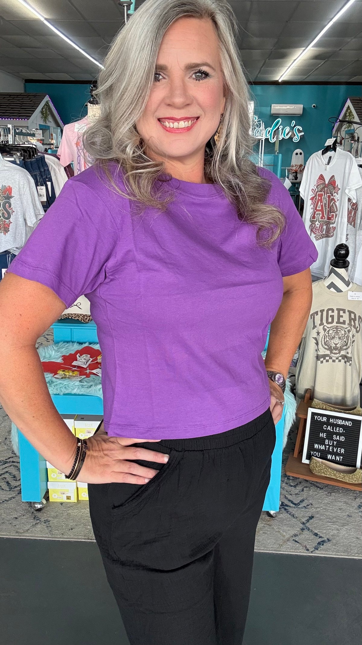Violet Cropped Tee