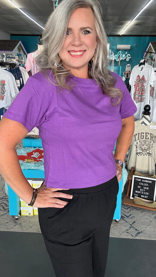 Violet Cropped Tee