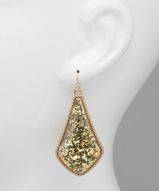 Gold Glitter Earrings