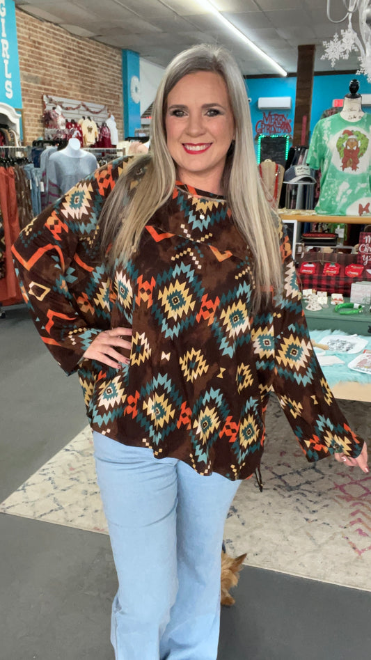 Aztec Poncho Tunic