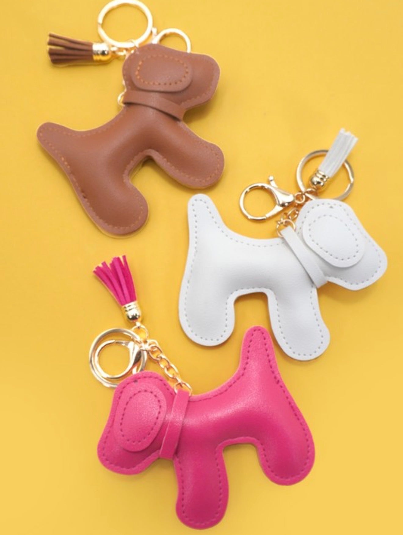 Leather Pup Bag Charm