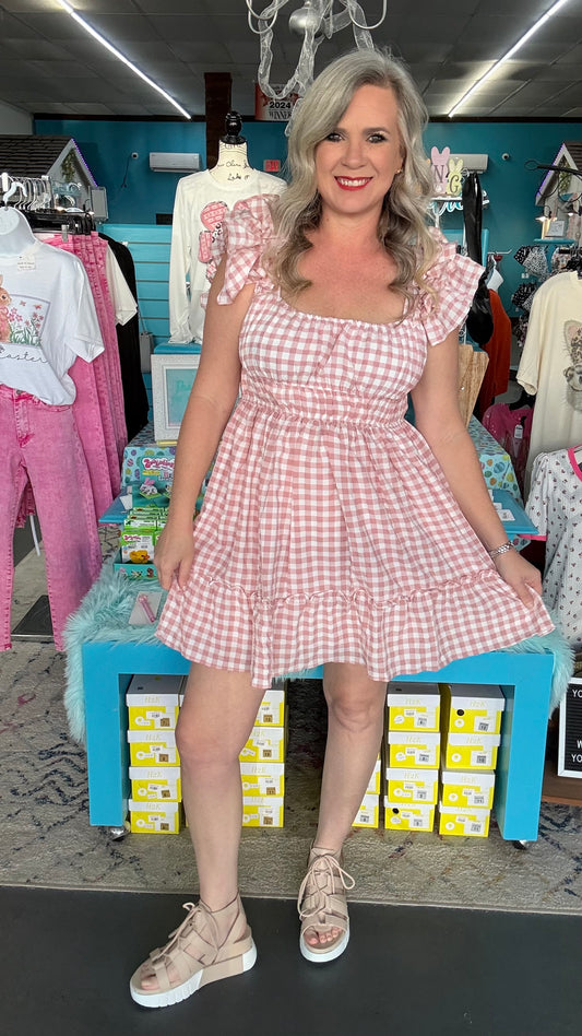 Gingham Ruffle Dress