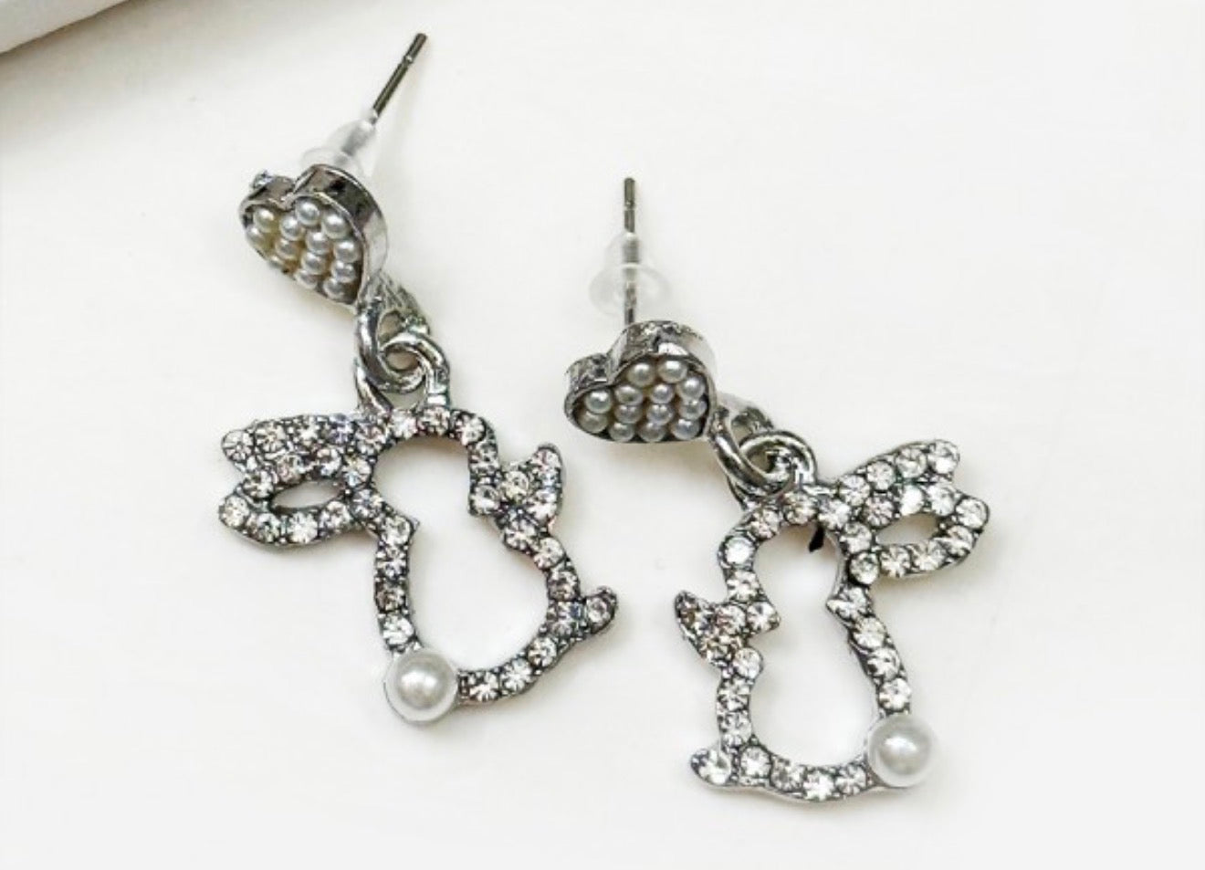 Rhinestone Bunny Earrings