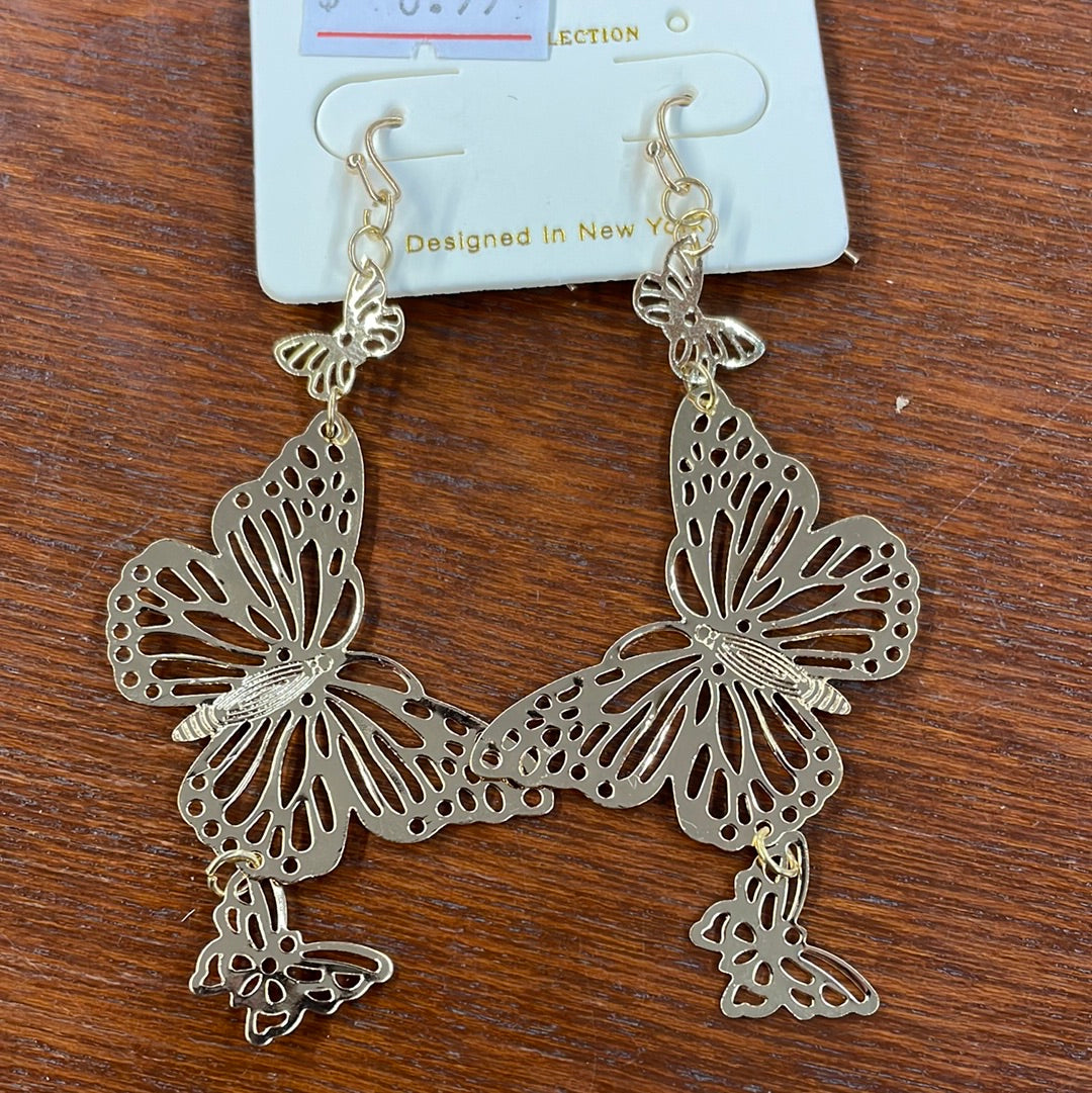 Butterfly Drop Earrings