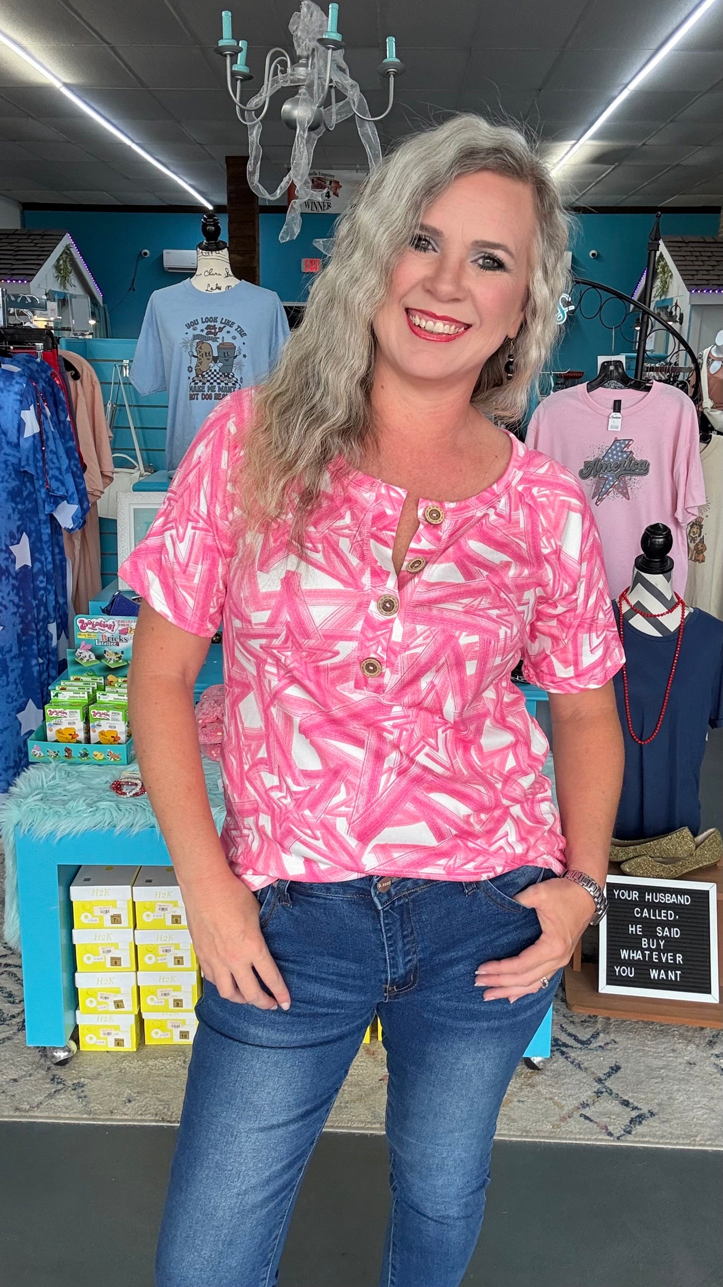 Hot Pink Star Top