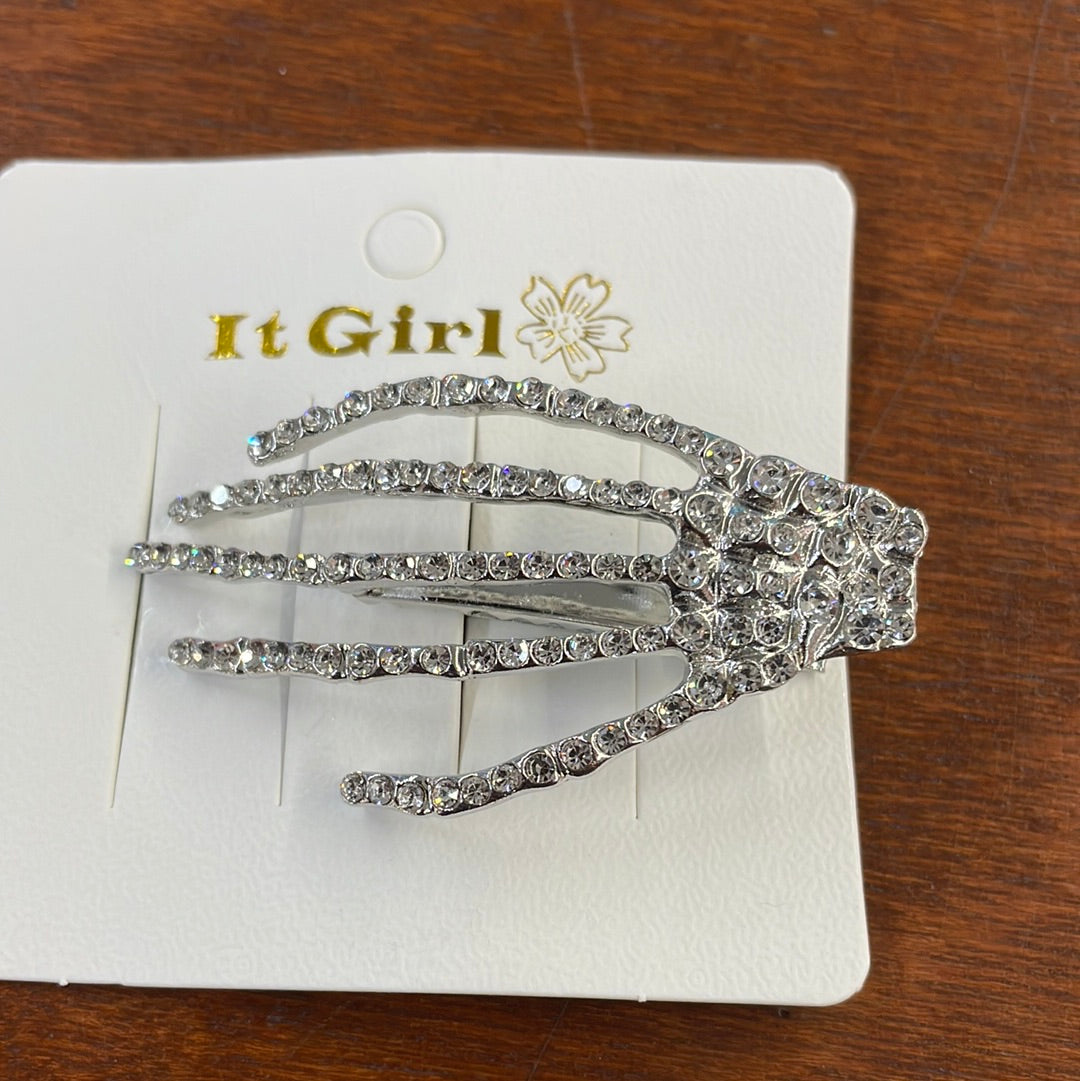 Skeleton Hand Hair Clip