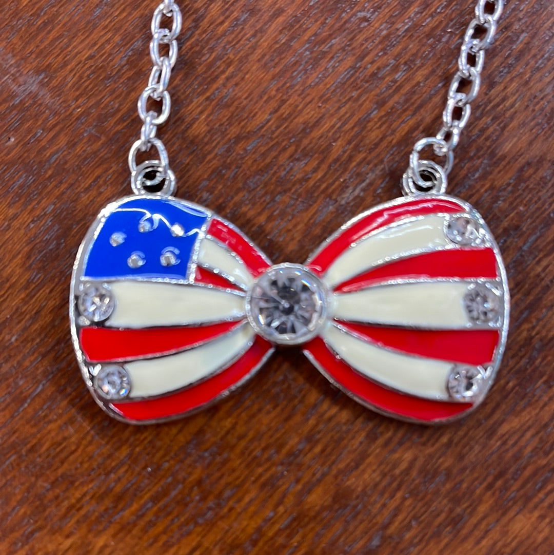 Flag Bow Necklace