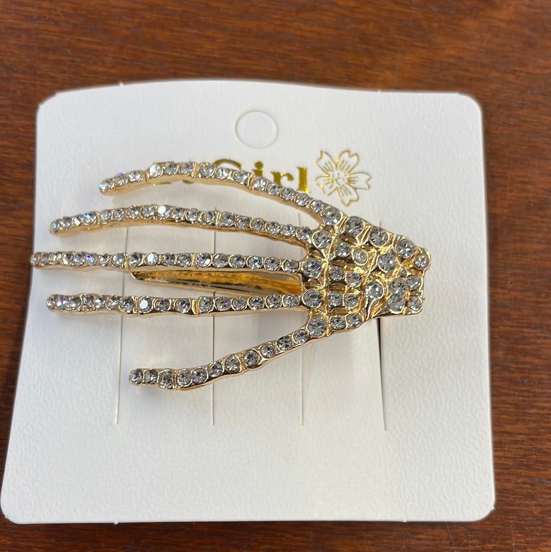 Skeleton Hand Hair Clip