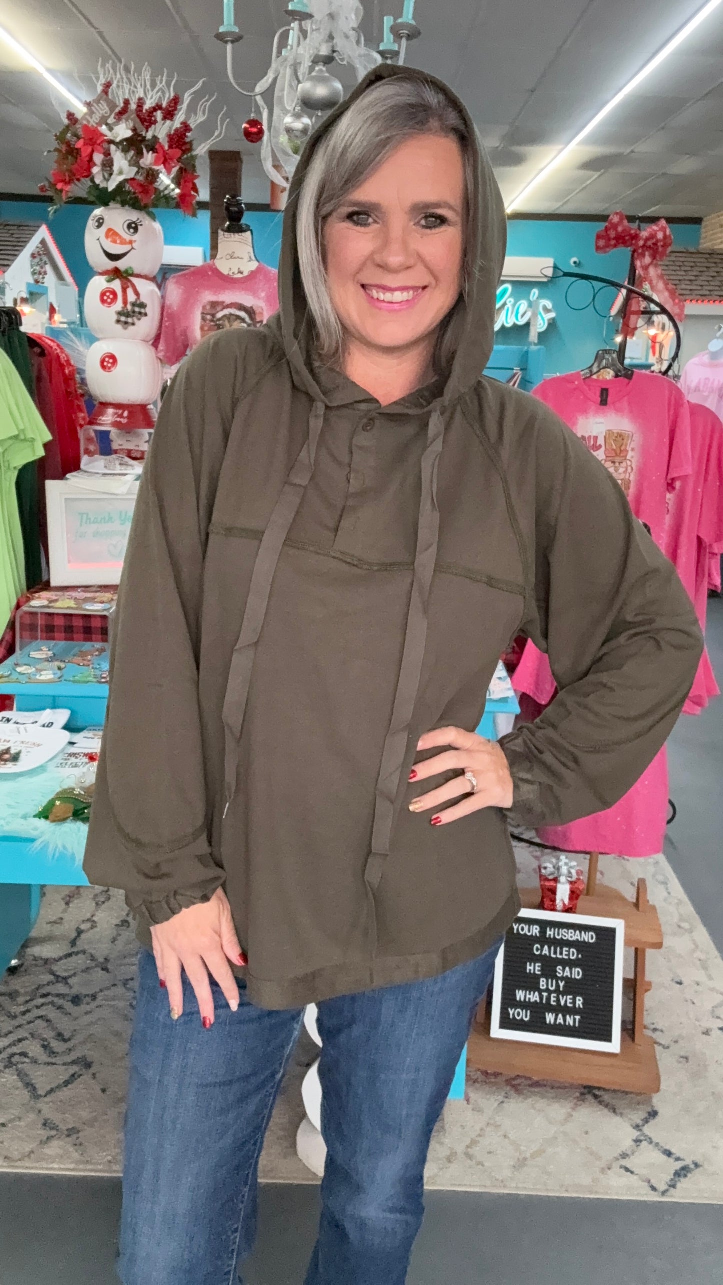 Olive Lightweight Hoodie