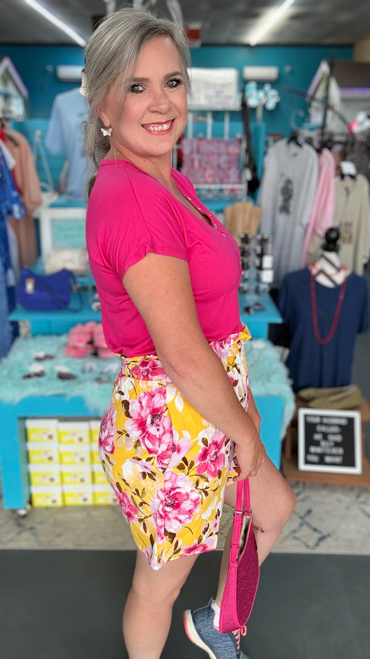 Floral Paperbag Shorts
