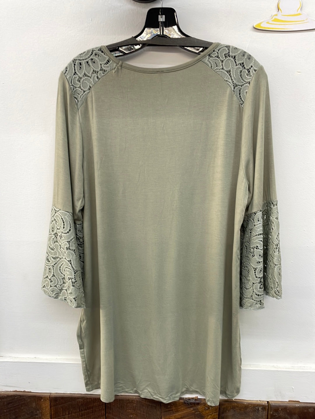 Olive Lace Tunic-Plus