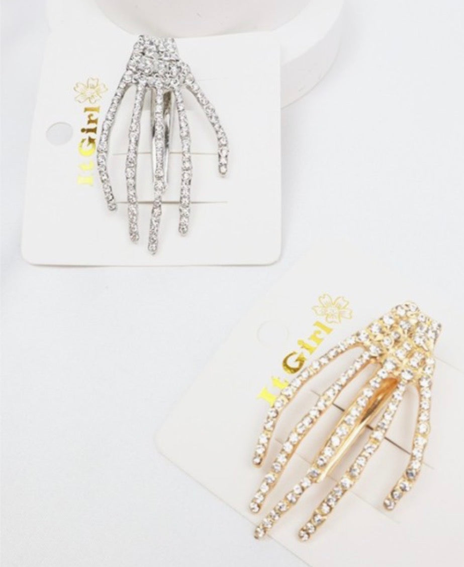 Rhinestone Skeleton Hairclip