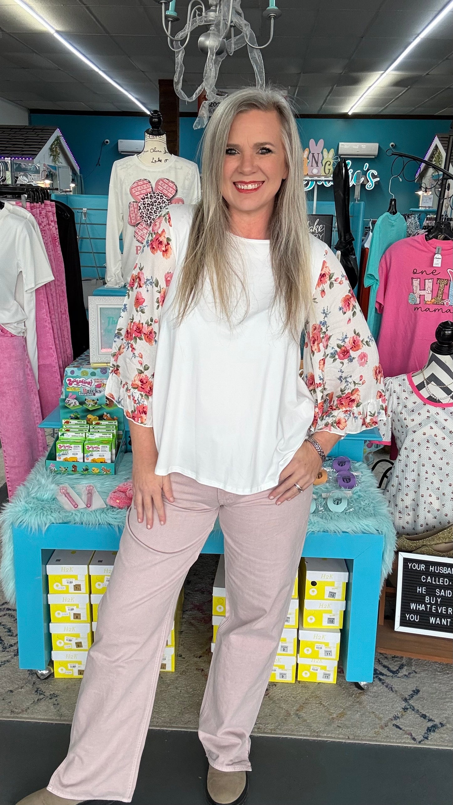 Floral Flutter Top