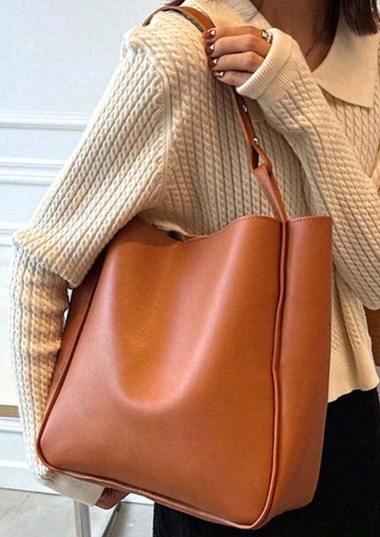 Vegan Leather Shoulder Tote