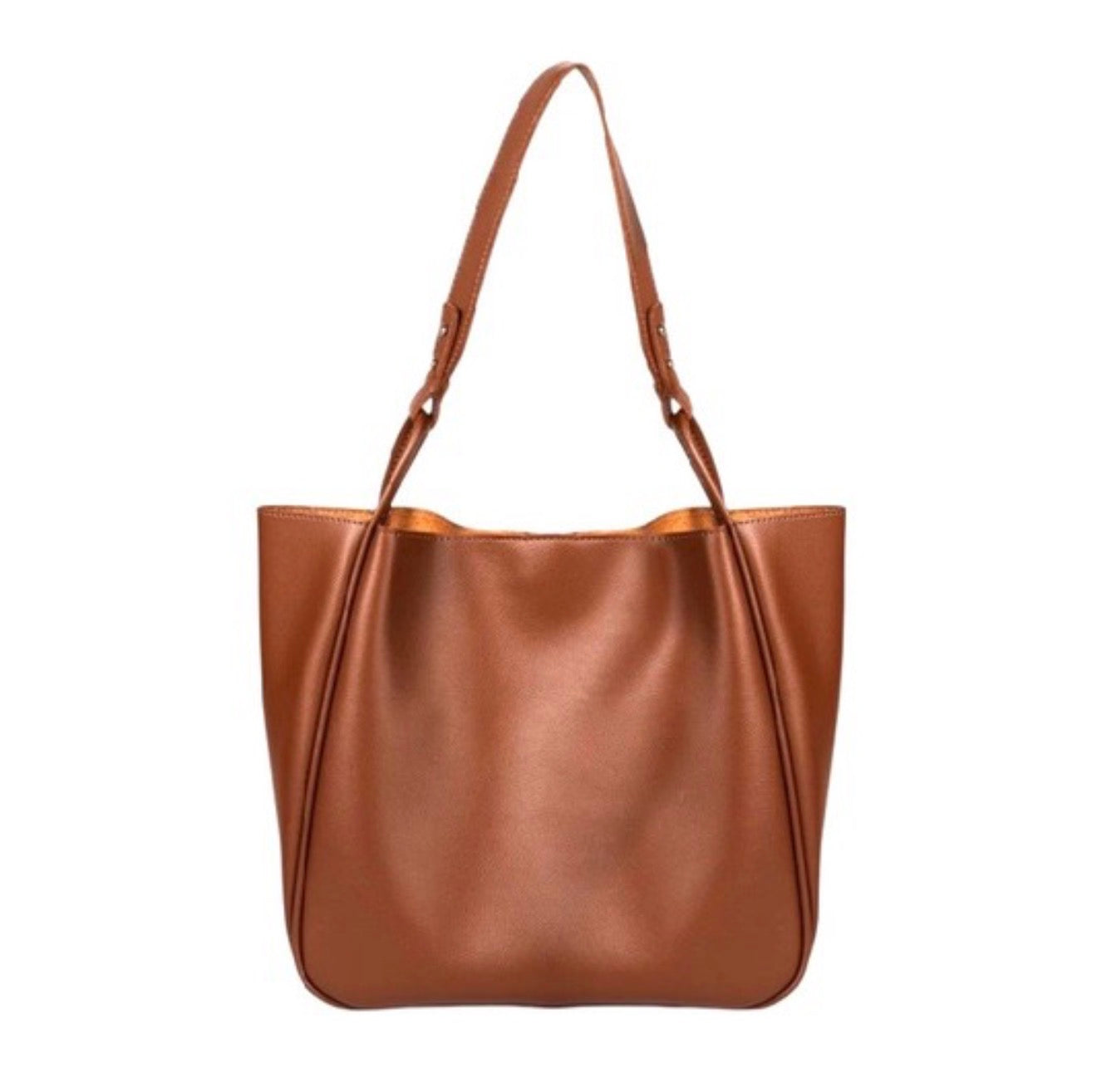 Vegan Leather Shoulder Tote