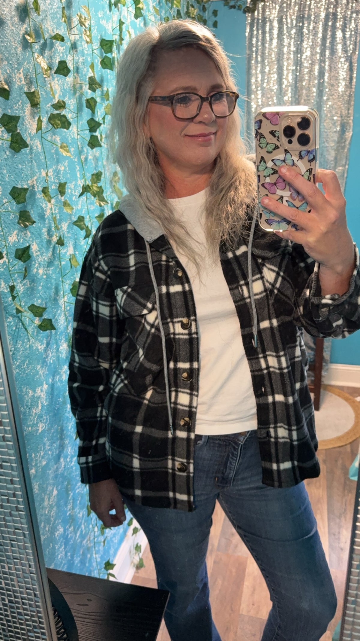 Plaid Hoodie Jacket