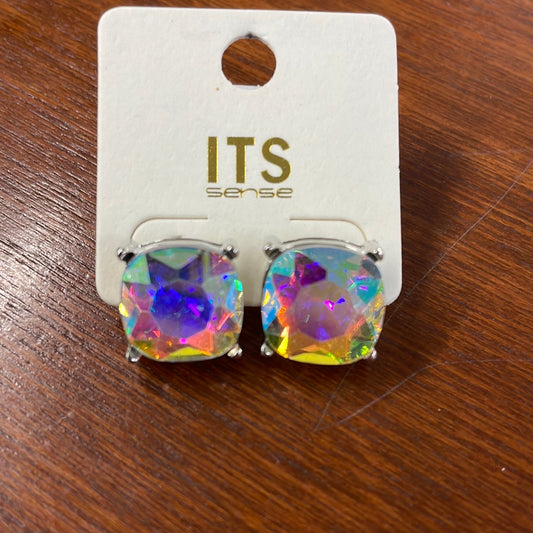 Iridescent Stud Earrings