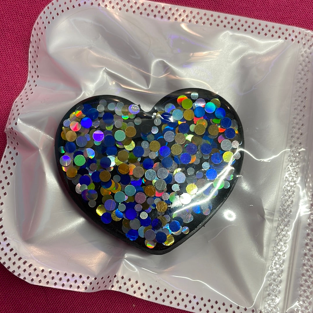 Glitter Heart Phone Grip