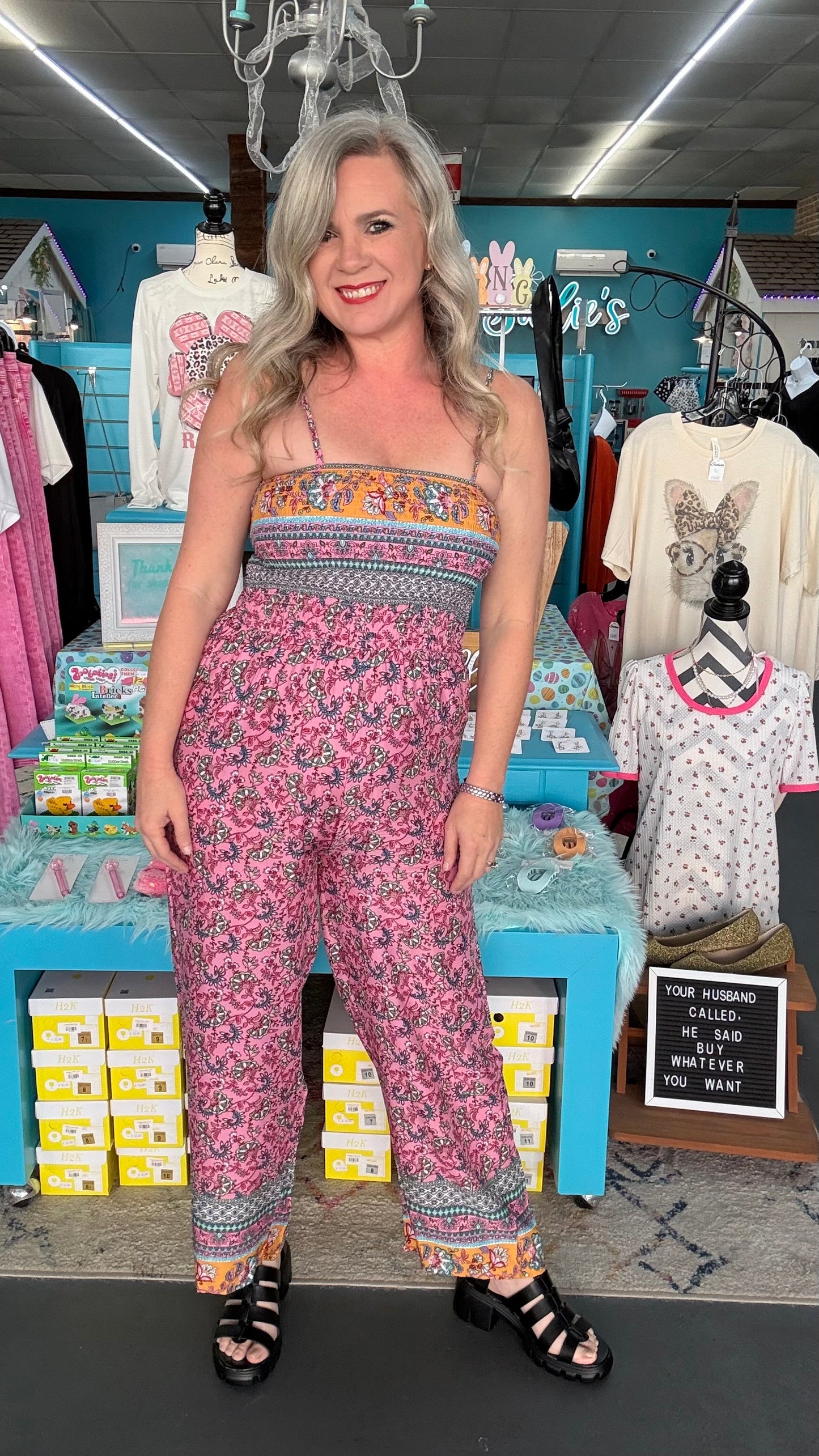 Floral Smocked Jumpsuit