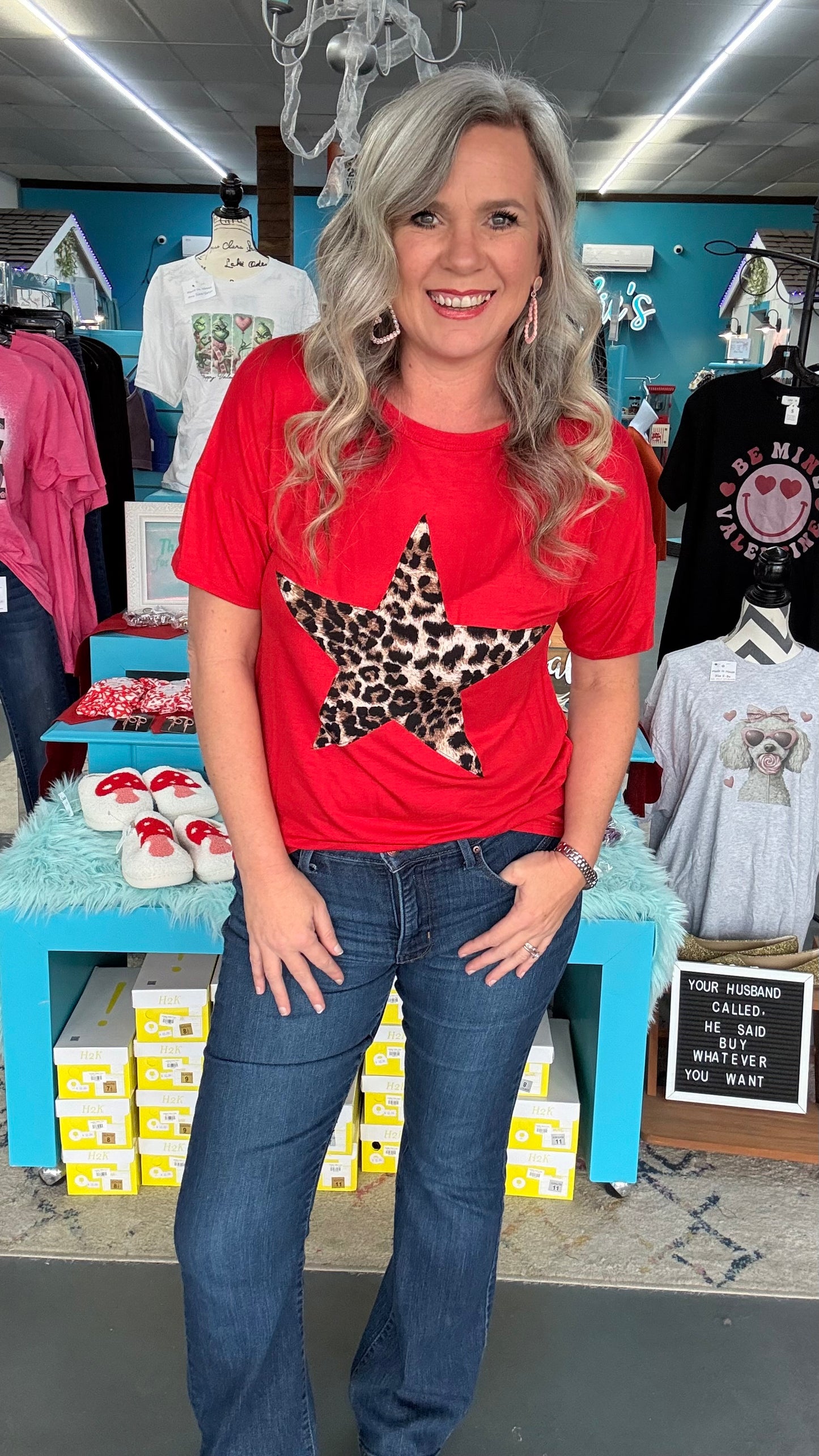 Leopard Star Tee