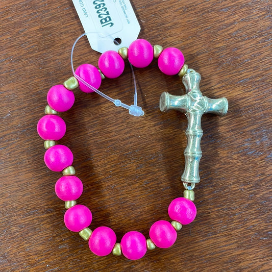 Bamboo Cross Bracelet