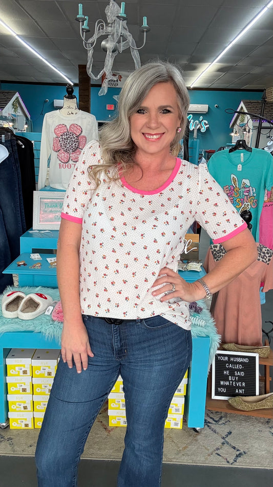 Spring Ditzy Floral Top