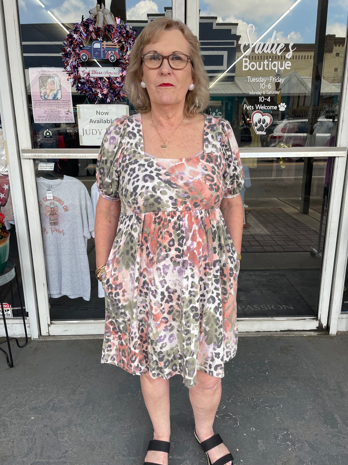 Watercolor Leopard Dress