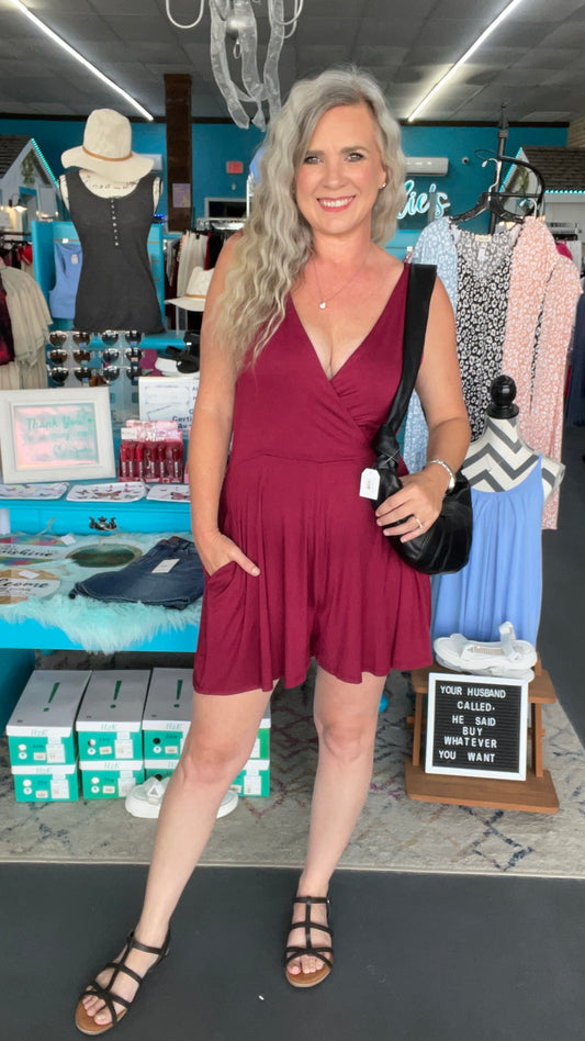 Cabernet Sleeveless Romper