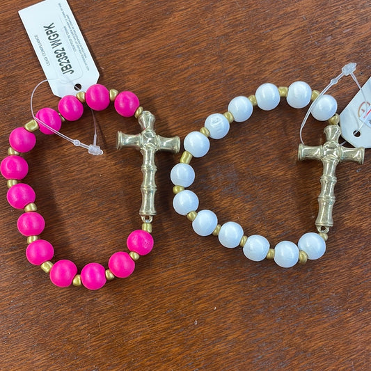 Bamboo Cross Bracelet