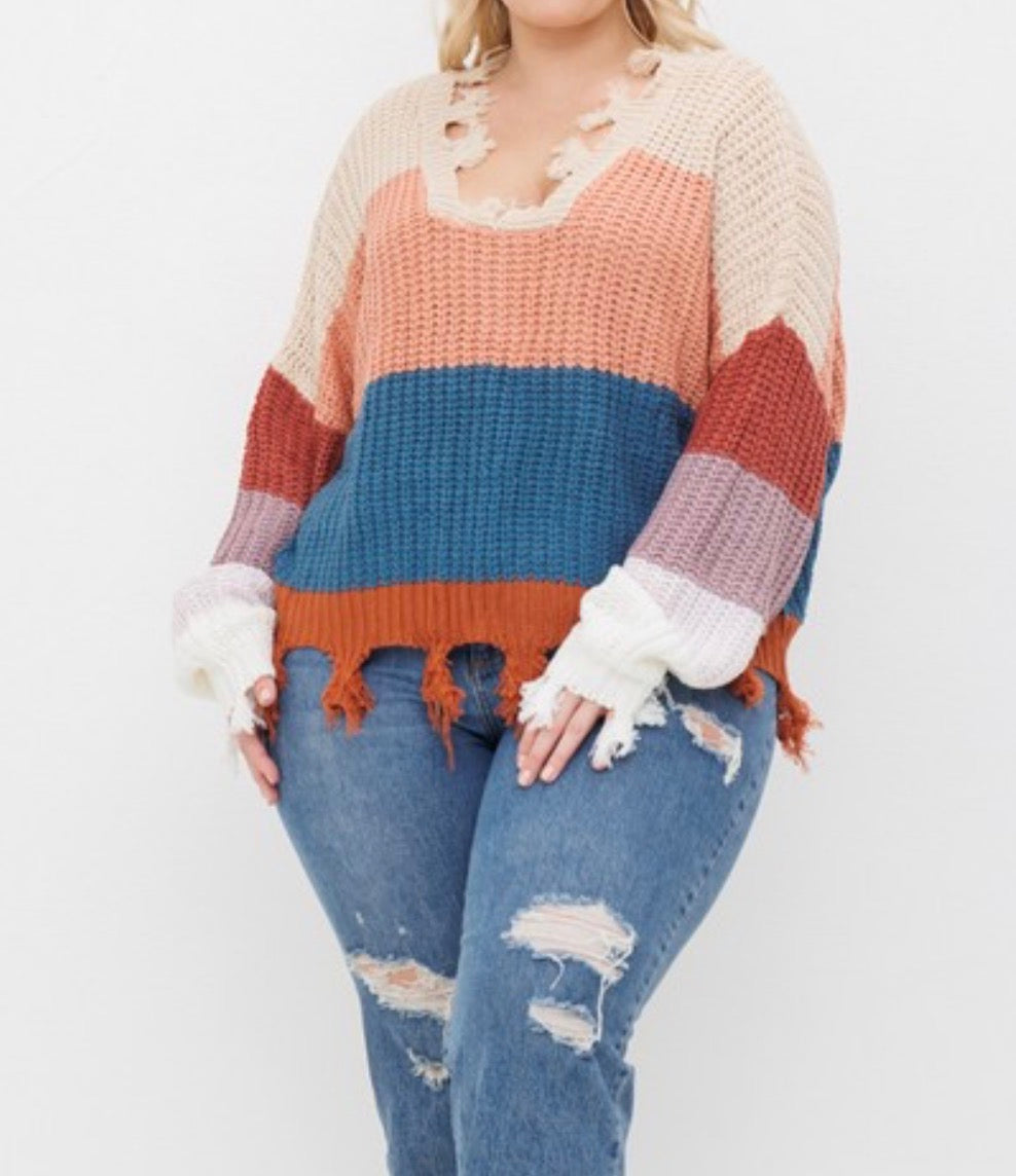 Oversized Stripe Sweater